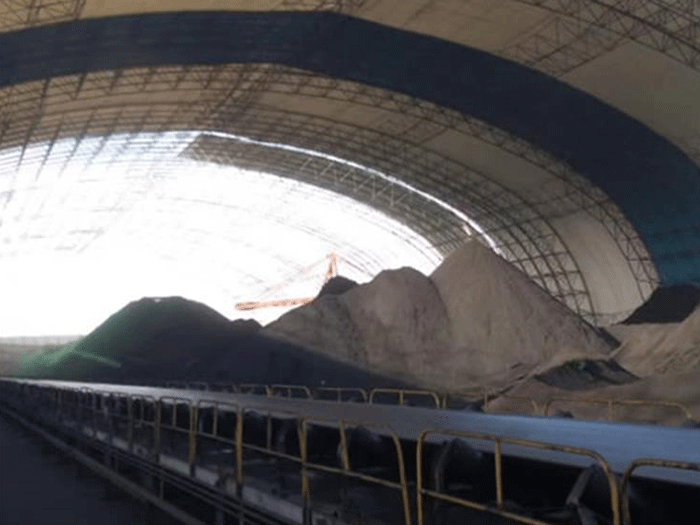 梅河口煤棚料仓网架